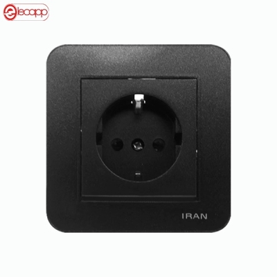 پریز برق ارت دار ارس مشکی
