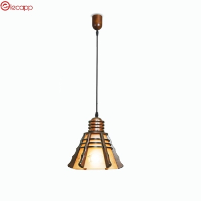 آویز چوبی تک شعله مدل مخروطی کد 50