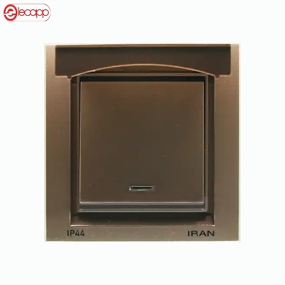 کلید یک پل دربدار IP44 برلیان بژ