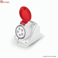 پریز دیواری پنج شاخه 32 آمپر پارسا