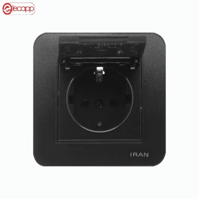 پریز برق ارت دربدار ارس مشکی